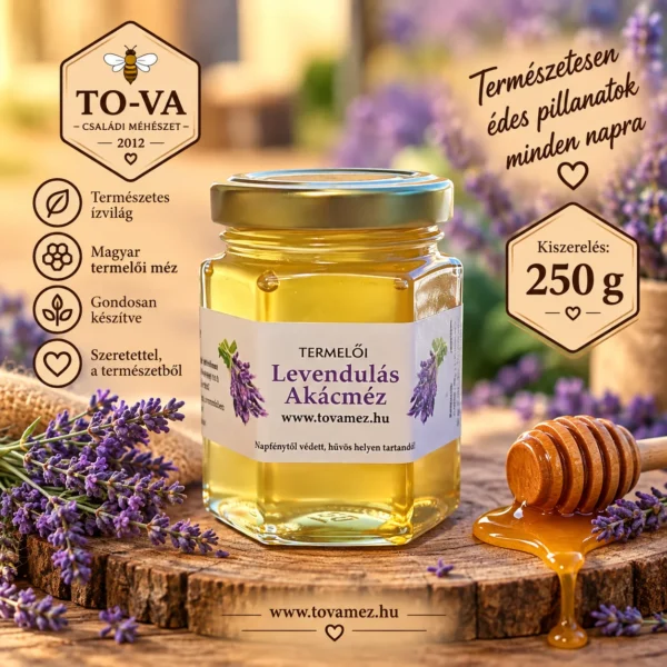 Levendulás akácméz