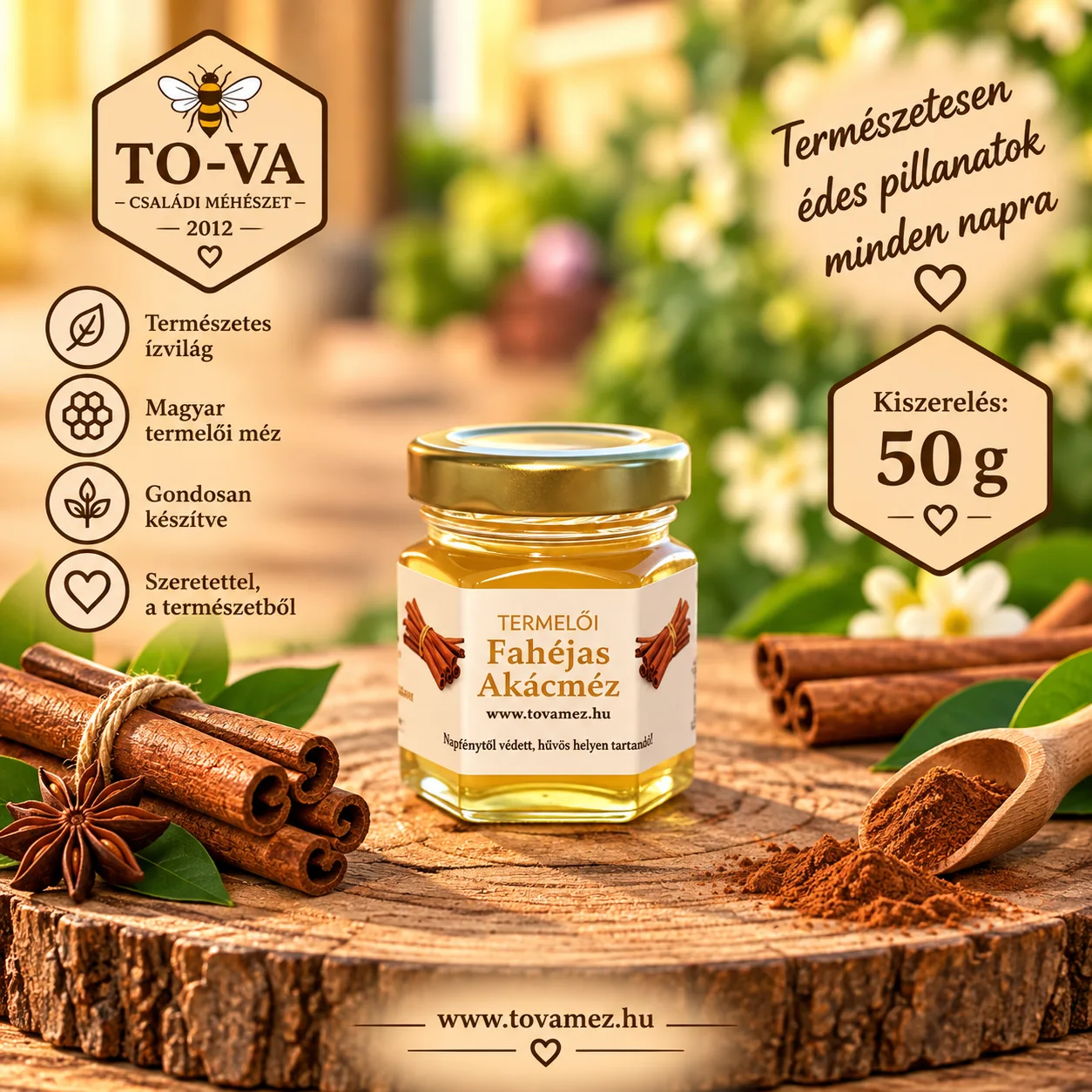 Fahéjas akácméz – 50 g