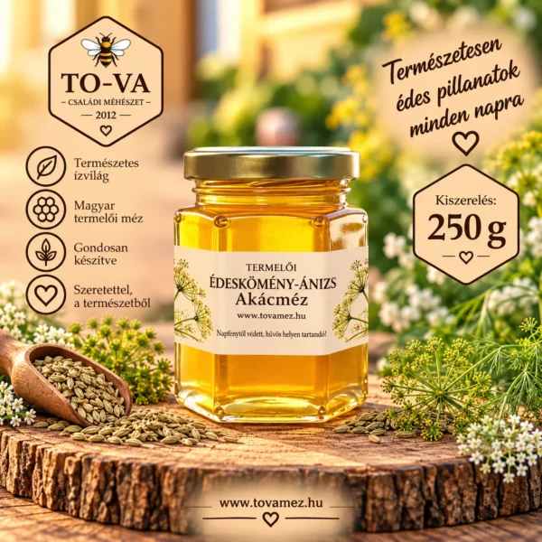 Édeskömény–ánizs akácméz – 250 g