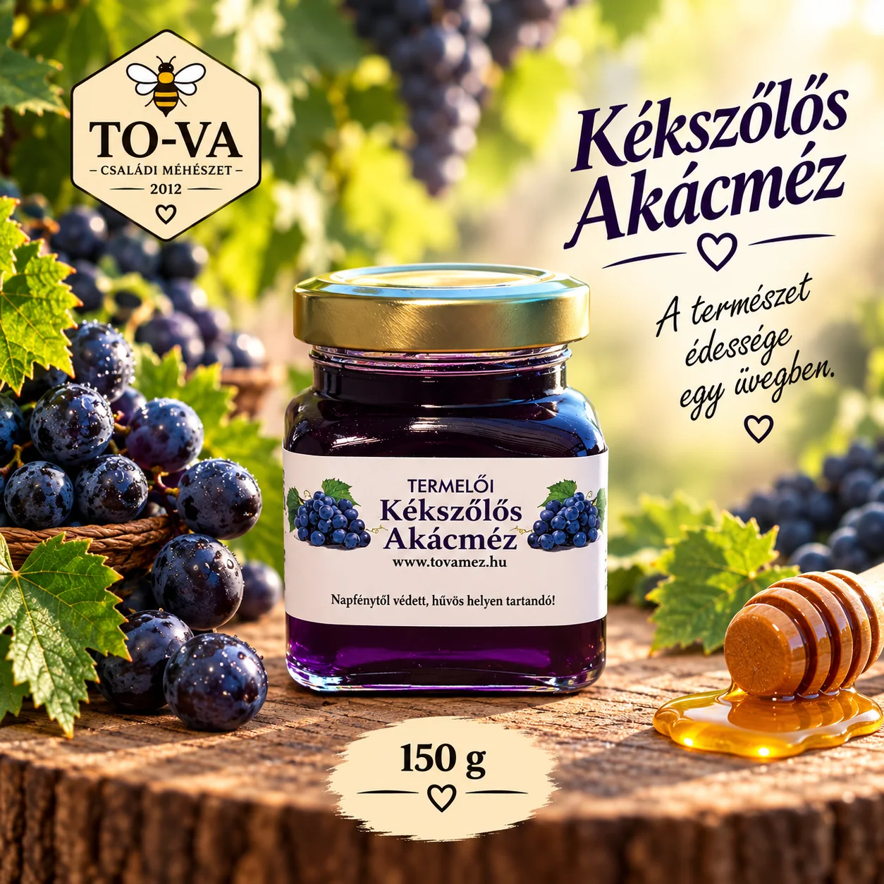 Kékszőlős akácméz – 150 g