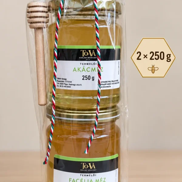 Fajtaméz ajándékcsomag csurgatóval – 2 × 250 g