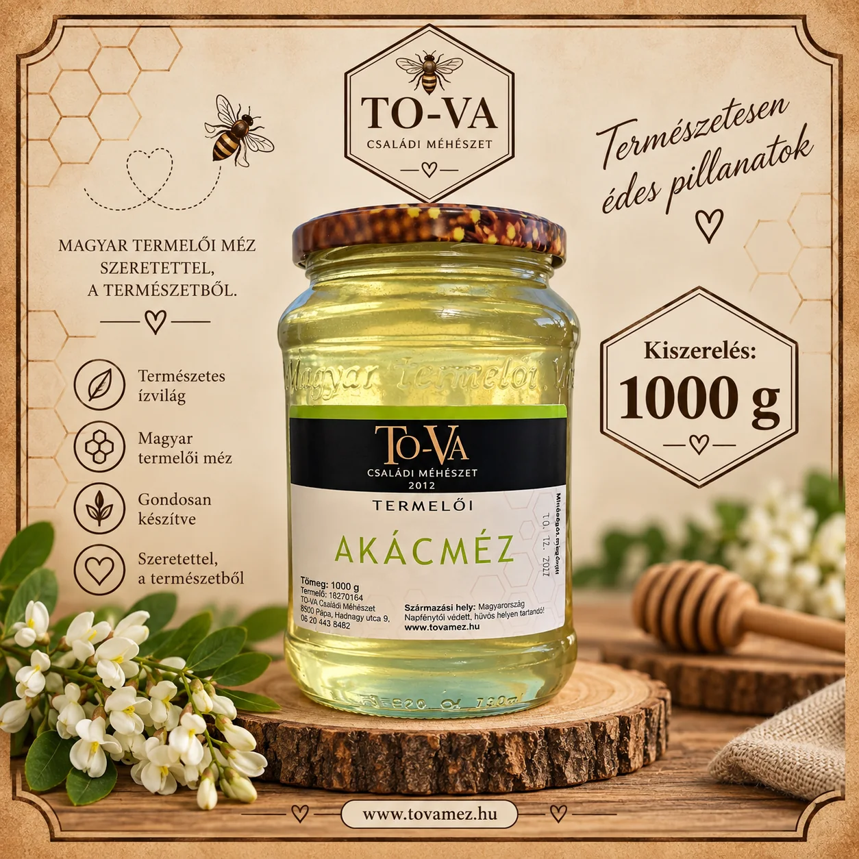 Akácméz – 1000 g